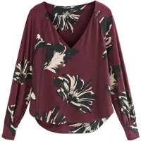 Next Blusa crema / gris oscuro / burdeos