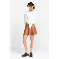 Rich & royal Fake Leather Skirt Caramel Spice Talla: 34 | Mini Faldas Outlet | Mujer | Marrón