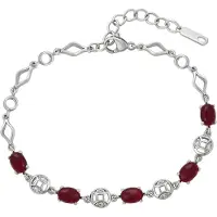 NAEMI Pulsera rojo / plata