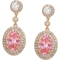 Gaya Pendientes oro / rosa / transparente