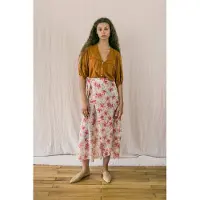 Louise Misha Skirt Lucia Raspberry Flowers Talla: 32 | Faldas Midi Outlet | Mujer | Rosa