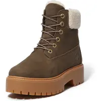 Timberland para mujer. TB0A2PU6W011 Botas de piel Stone Street marrón (37.5 W), 3 a 5cm, Cordones, Casual, outlet 2026.