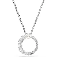 Swarovski Cadena 'Matrix' plata / blanco perla