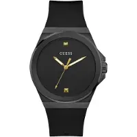 GUESS Reloj analógico 'Vinyl' oro / negro