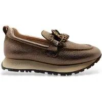 Hispanitas para mujer. HI254238 Mocasines de Piel Kansas Bolero taupe (37), Plano, 1 a 3cm, Ninguno, Casual, outlet 2026.