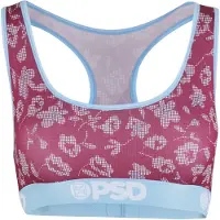 PSD Sujetador azul claro / rojo vino / blanco