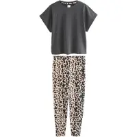 Next Pijama beige / marrón / gris oscuro / negro