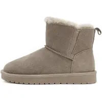 Derimod Botas de tobillo taupe / blanco lana
