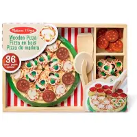 Melissa & Doug Juego De Mesa Food Play Wooden Pizza (806110)