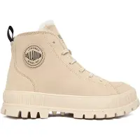 Palladium Botines con cordones 'Pallashock' beige claro / negro