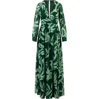 Kraimod Vestido de noche verde oscuro