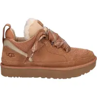 Ugg para mujer. 1144032 Zapatillas de Piel Lowmel marrón (39), Plano, 1 a 3cm, Cordones, Casual, outlet 2026.