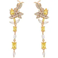 Faina Pendientes dorado / oro rosa / transparente