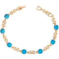 Faina Pulsera azul / oro rosa