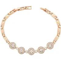 NAEMI Pulsera oro rosa / transparente