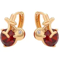 NAEMI Pendientes oro / rojo rubí