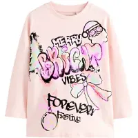 Next Camiseta fucsia / rosa / rojo / negro