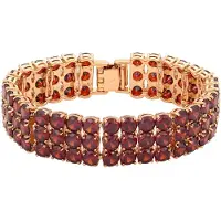 Gaya Pulsera oro rosa / rojo rubí