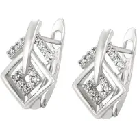 Faina Pendientes plata / transparente