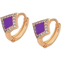 Faina Pendientes oro rosa / lila