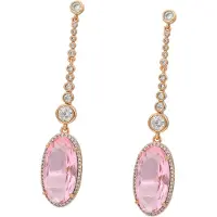 Gaya Pendientes oro rosa / rosa / transparente