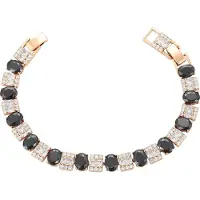 Faina Pulsera oro rosa / negro / transparente