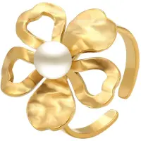 Faina Anillo oro / blanco perla
