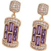 NAEMI Pendientes oro / lila / transparente