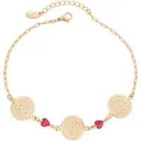Faina Pulsera oro rosa / rojo sangre