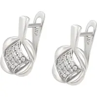 NAEMI Pendientes plata / transparente
