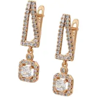 NAEMI Pendientes oro / transparente