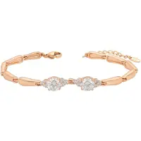 Faina Pulsera oro rosa / transparente