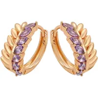 Faina Pendientes oro rosa / lavanda