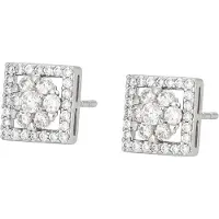 NAEMI Pendientes plata / transparente