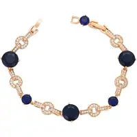 Faina Pulsera navy / oro rosa / transparente
