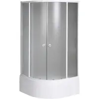 Hak Aqualine, mampara de ducha tipo cuarto de círculo, 900x900 mm, vidrio Brick