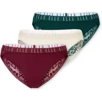Elle Braga ' Lace ' crema / verde oscuro / burdeos