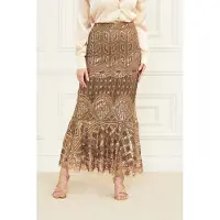 Guess Marciano By Crystals Embroidered Bronze Gold Crystal Talla: 36 | Faldas Maxi Outlet | Mujer | Marrón