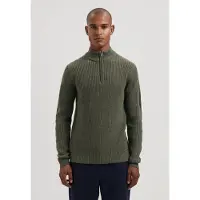 Dstrezzed Ds-skipper Ribknit Dark Army Talla: XL | Jerséis cuello Alto Outlet | Hombre | Verde