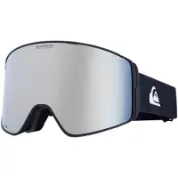 Quiksilver - Máscaras de esquí - Storm MG Goggles Black/ Black Clux Ml Silver S3 de Silicona - Negro