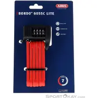 ABUS - Bordo Lite 6055C Mini Combo - Candado para bicicleta size 60 cm, rojo