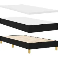vidaXL Cama con somier y cabecero, color , 190 x 90 cm, tapizada en tela