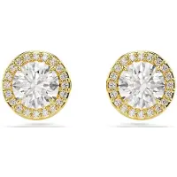 Swarovski Pendientes 'Una' oro / transparente