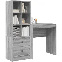 vidaXL Escritorio gris Sonoma, 115,5 x 40 x 127 cm, 2 unidades.