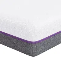 vidaXL Colchón de espuma viscoelástica, firmeza media, 80 x 200 cm, blanco y gris