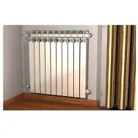 Fischer Soporte plano para radiadores tubulares en paneles de yeso, modelo 'Tc', con distancia central del eje/pared de 78 mm, para 2/3 columnas