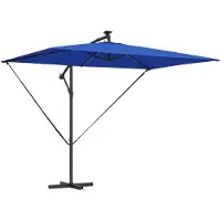 vidaXL Sombrilla, 294 x 200 x 270 cm, fabricada en poliéster y aluminio
