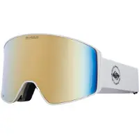 Quiksilver - Máscaras de esquí - Storm MG Goggles Bone White/Clux Ml Gold S3 de Silicona - Blanco