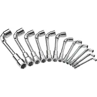 Facom Juego de 12 llaves de tubo con agujero pasante, métricas e imperiales, marca , modelo 75.J12PB