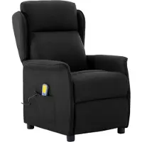 vidaXL Sillón de masaje, color negro, 93,5 x 67,5 x 101,5 cm, tapizado en tela